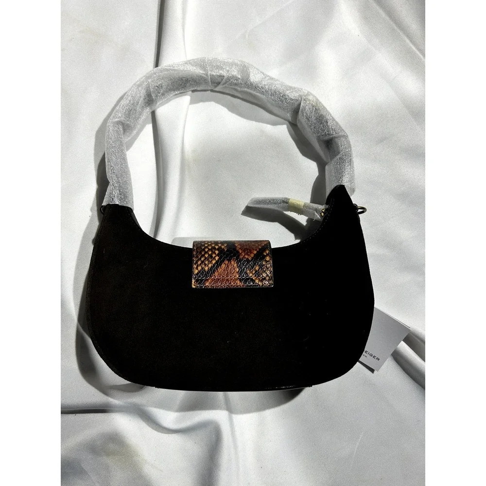 Kurt Geiger Chelsea Hobo Brown Suede Shoulder Bag NWT